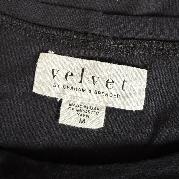 Velvet by Spencer Graham Jetty Black Long Sleeve Tee with Puff Sleeves - {M} - Picture 3 of 8